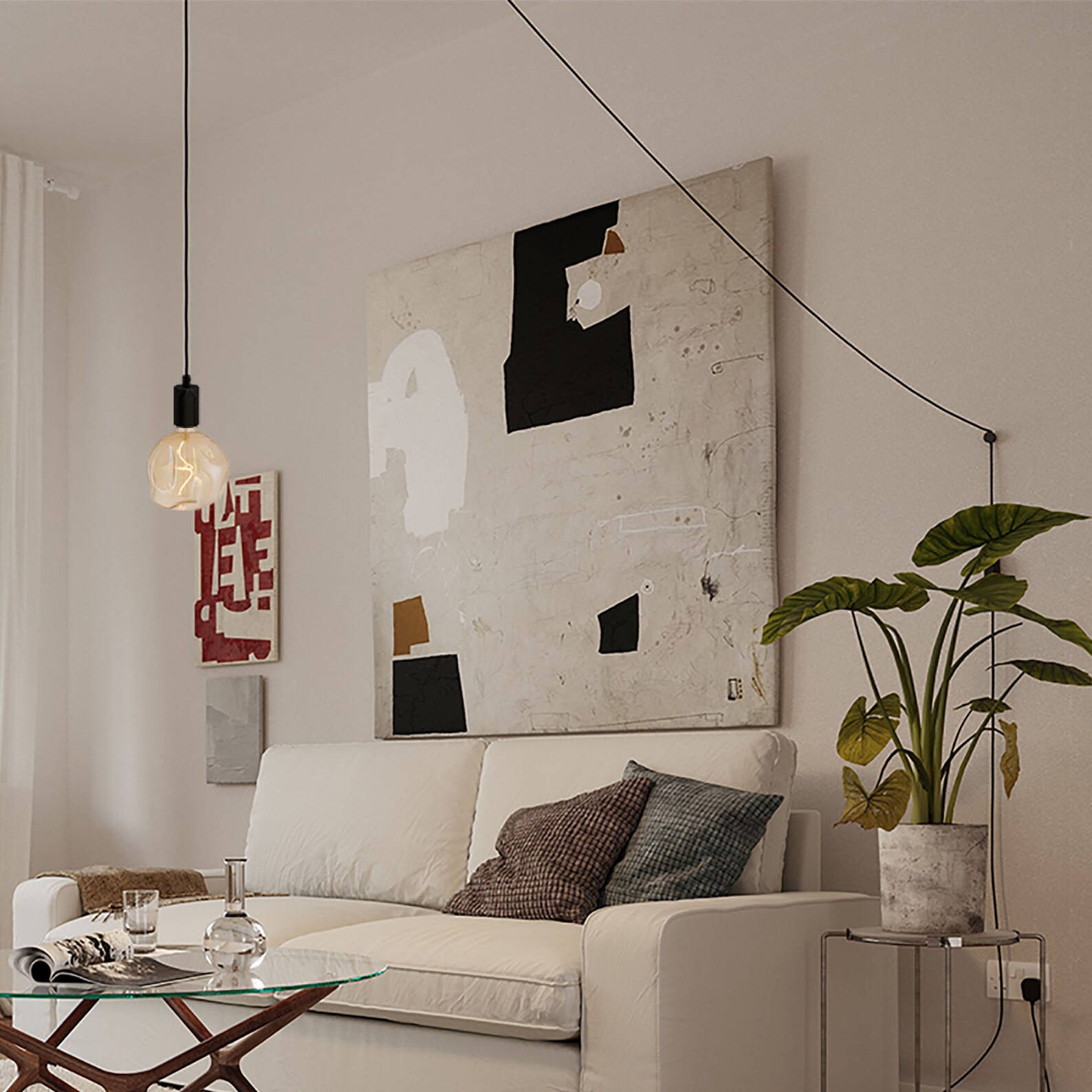 Pendant Lighting Plugin Pendant Lamp Ceiling Light Round Etsy UK