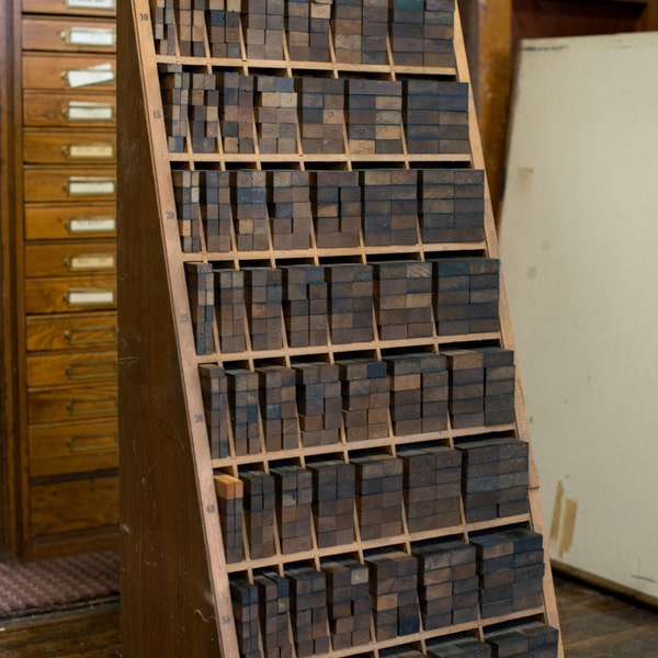 Hamilton Mfg Letterpress gabinete de los muebles con muebles