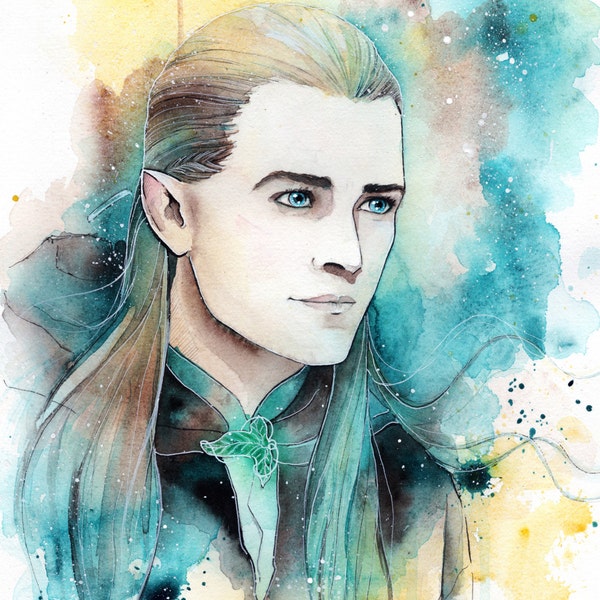 Legolas Greenleaf Original Watercolor Painting