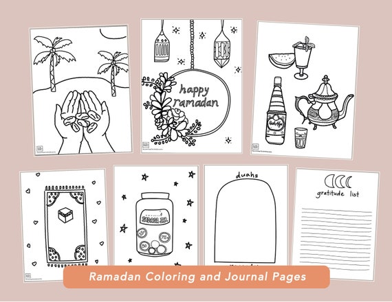 Printable Ramadan Coloring Pages for Family Adults and Kids | Etsy