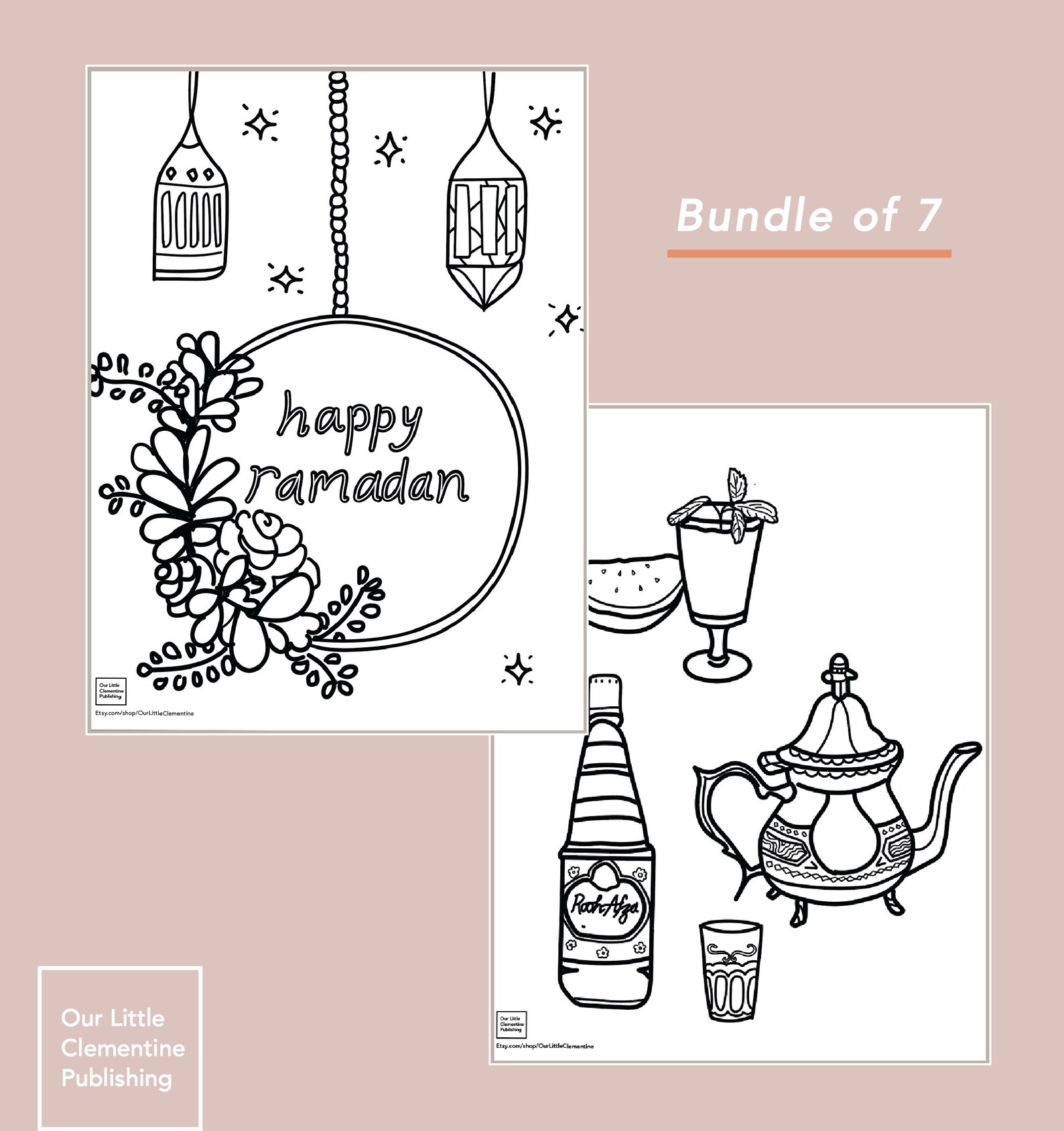 Printable Ramadan Coloring Pages for Family Adults and Kids | Etsy