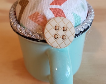 Miniature cup pin cushion