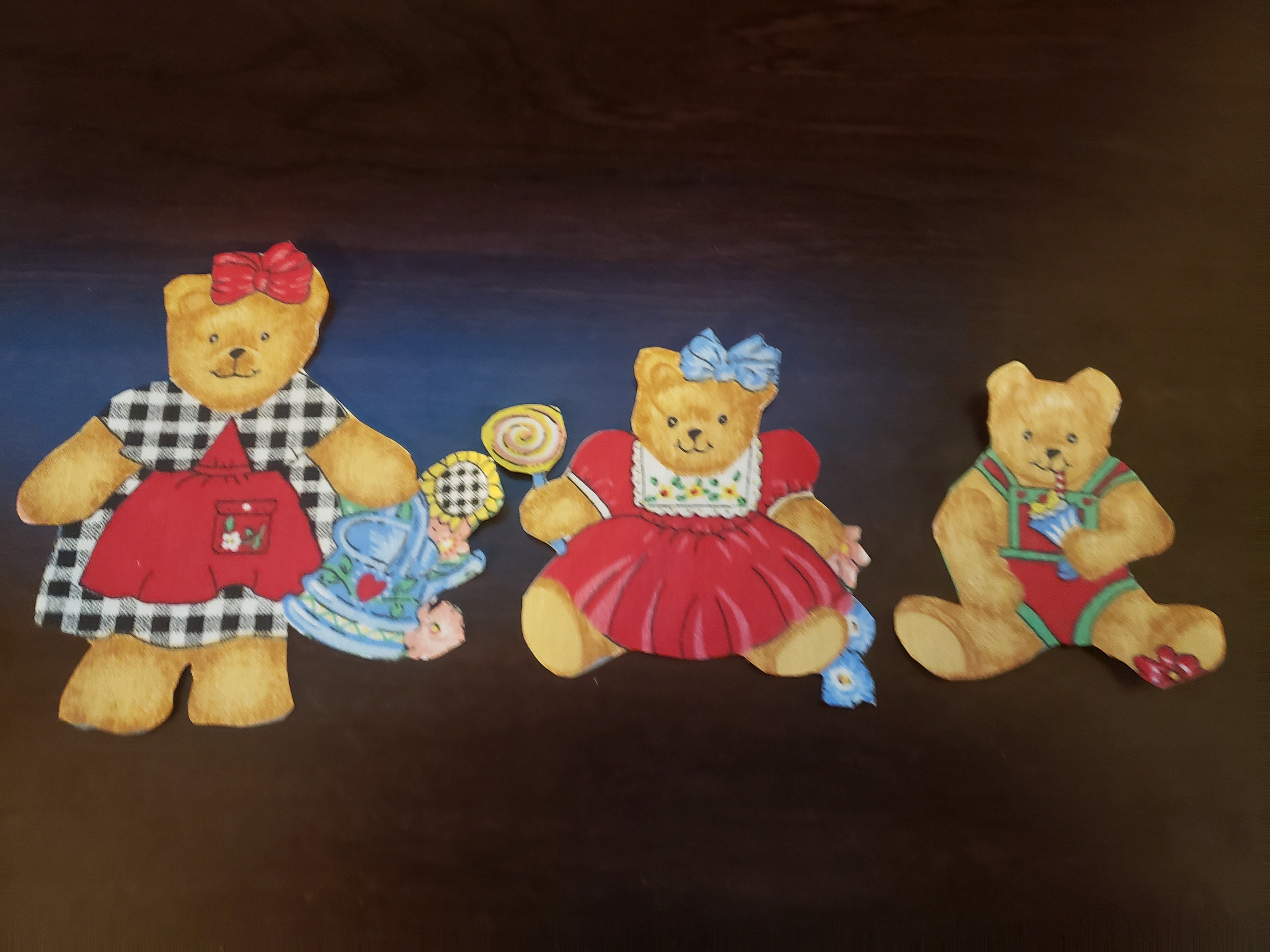 Flower bears 1 iron on | Etsy