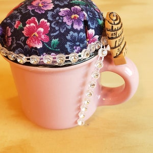Miniature cup pin cushion