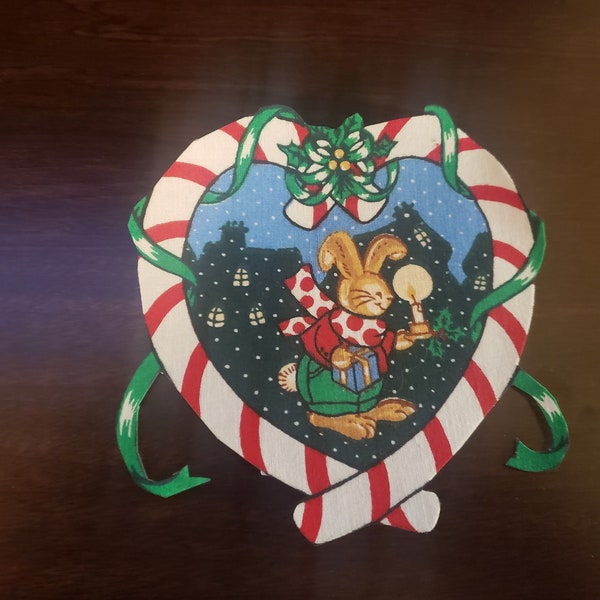 Candy cane animal Christmas iron on on