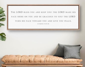 The Lord Bless You And Keep You Sign Christian Wall Decor Numbers 6:24-26 Scripture Signs The Benediction Sign Bible Verse Wall Art For Home