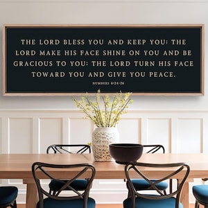 The Lord Bless You Sign: Scripture Wall Decor, Christian Art