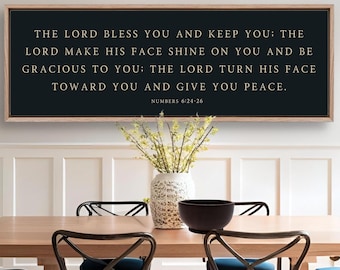 The Lord Bless You Sign Bible Verse Wall Decor Scripture Numbers 6 24-26 Bless You And Keep You Christian Wall Art Aaronic Blessing Print