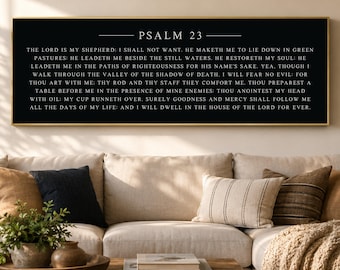 Psalm 23 Wall Art, Christian Scripture Wall Decor, The Lord Is My Shepherd Sign