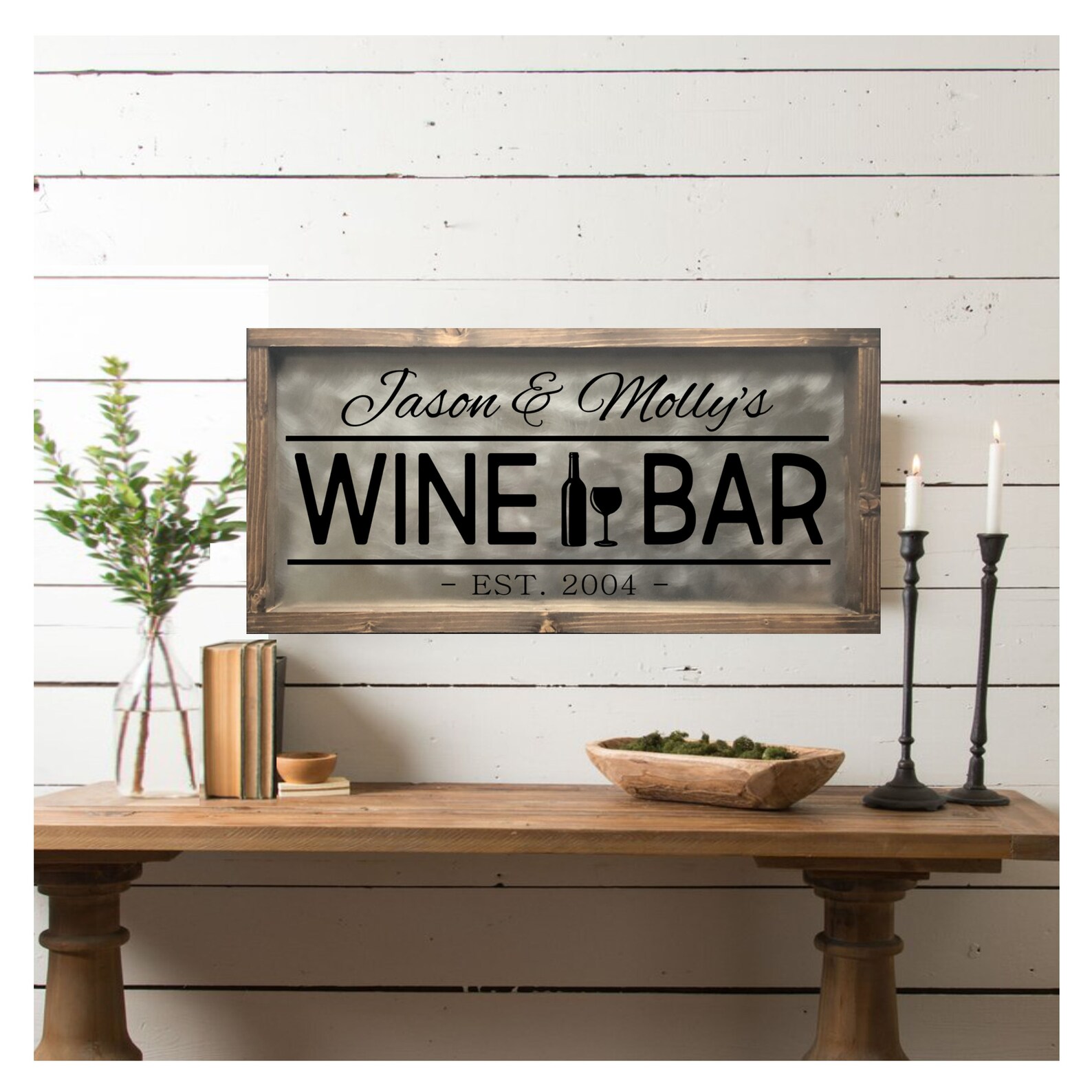Wine Bar Sign Personalized Wood Sign For Wine Bar Wine Etsy