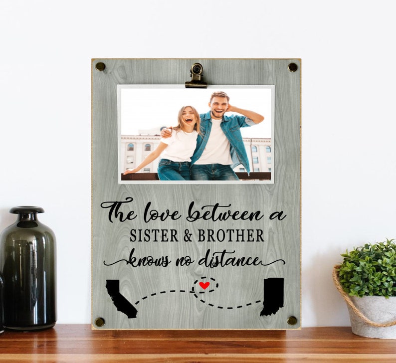 Brother And Sister Picture Frame Sign Siblings Photo Frame Etsy