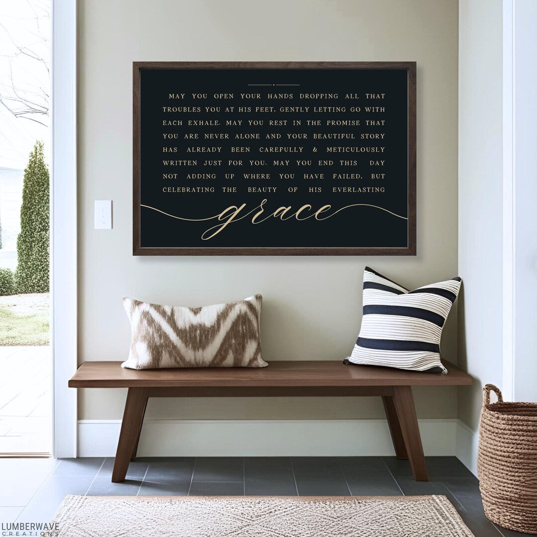 Everlasting Grace Sign: Inspirational Christian Home Decor - Etsy