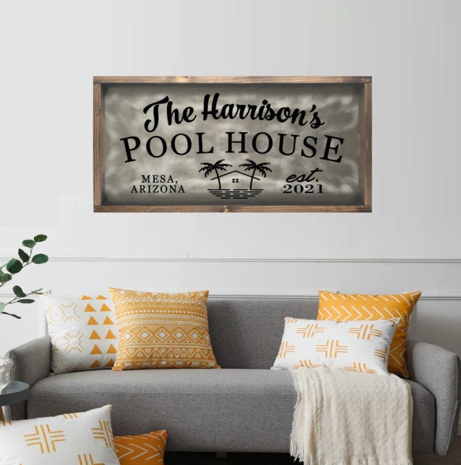 Pool House Sign Personalized Pool Sign Pool Guest House Etsy