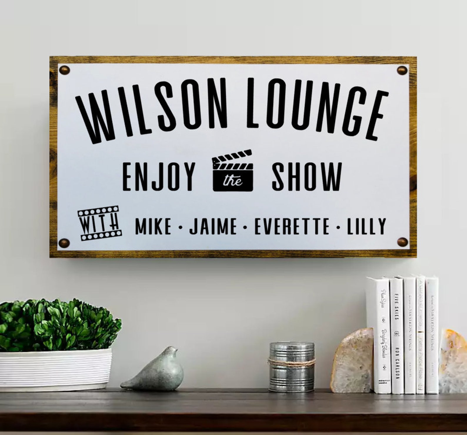 Movie Room Sign Sign For Home Theater Room Custom Lounge | Etsy
