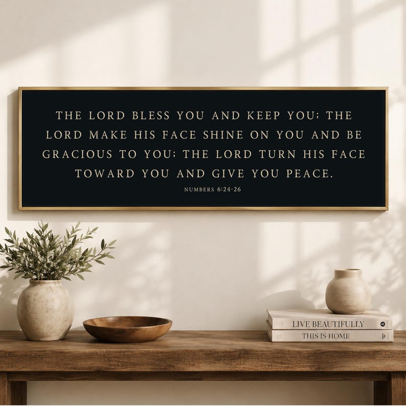 The Lord Bless You Sign, Bible Verse Signs, Scripture Wall Decor, Numbers 6:24 image 4