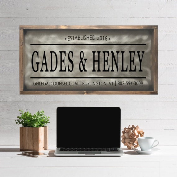 Personalized Business Sign Metal Custom Business Sign Etsy