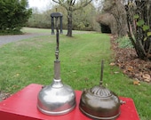 2 Vintage Antique Coleman Table Lamps Lantern Quick-Lite Instant-Lite Parts Repair Restore