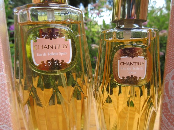 Perfume Eau de Toilette 1980s Chantilly Perfume Bottle by Dana