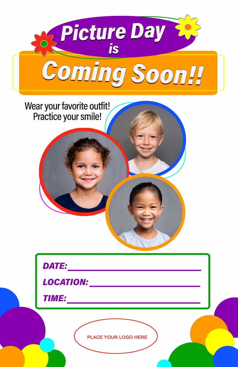 Picture Day Portrait Poster, School Photo Day, School Picture Day ...