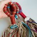 Evil eye big tassel charm,bohemian door knob tassel, decorative wall hanging talisman, one of a kind fibre art object, ethnic gift for home