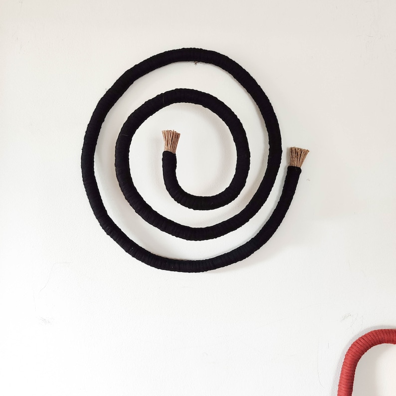Spiral and Curvy Wall Art, Wrapped Wall Hanging, Modern Minimalist ...