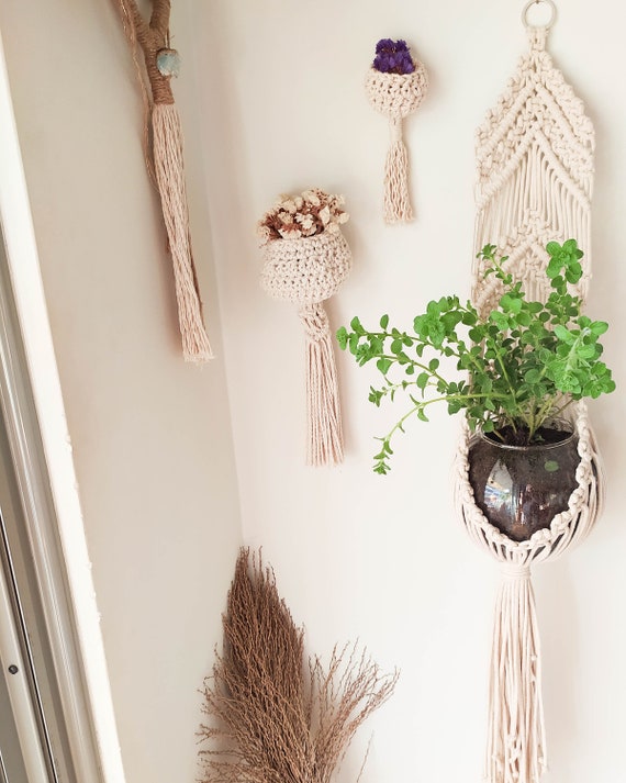 Colgador plantas de macramé maceta colgante techo de - Etsy México