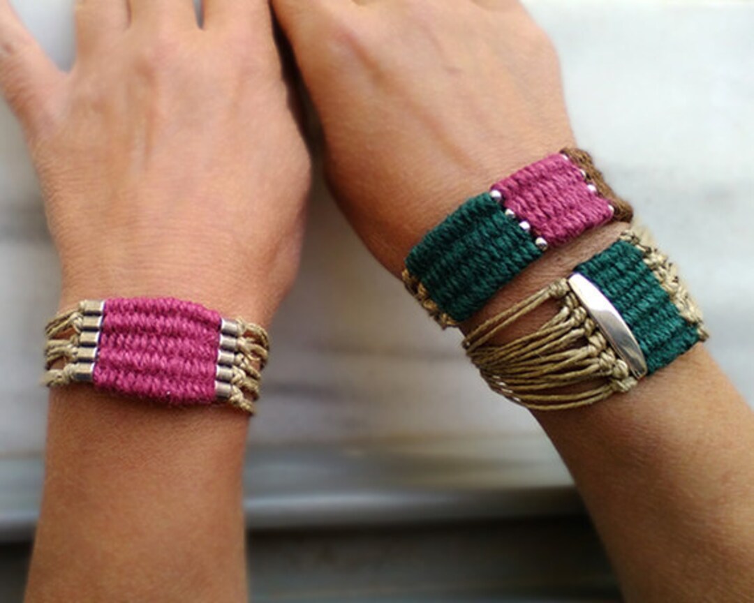 Woven Wrap Bracelet for Women Tribal Bead Tapestry Bracelet Etsy Canada