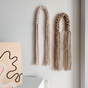 Fiber Art Wall Arch, Macrame Sculpture, Mid-century Modern Rope Art ...