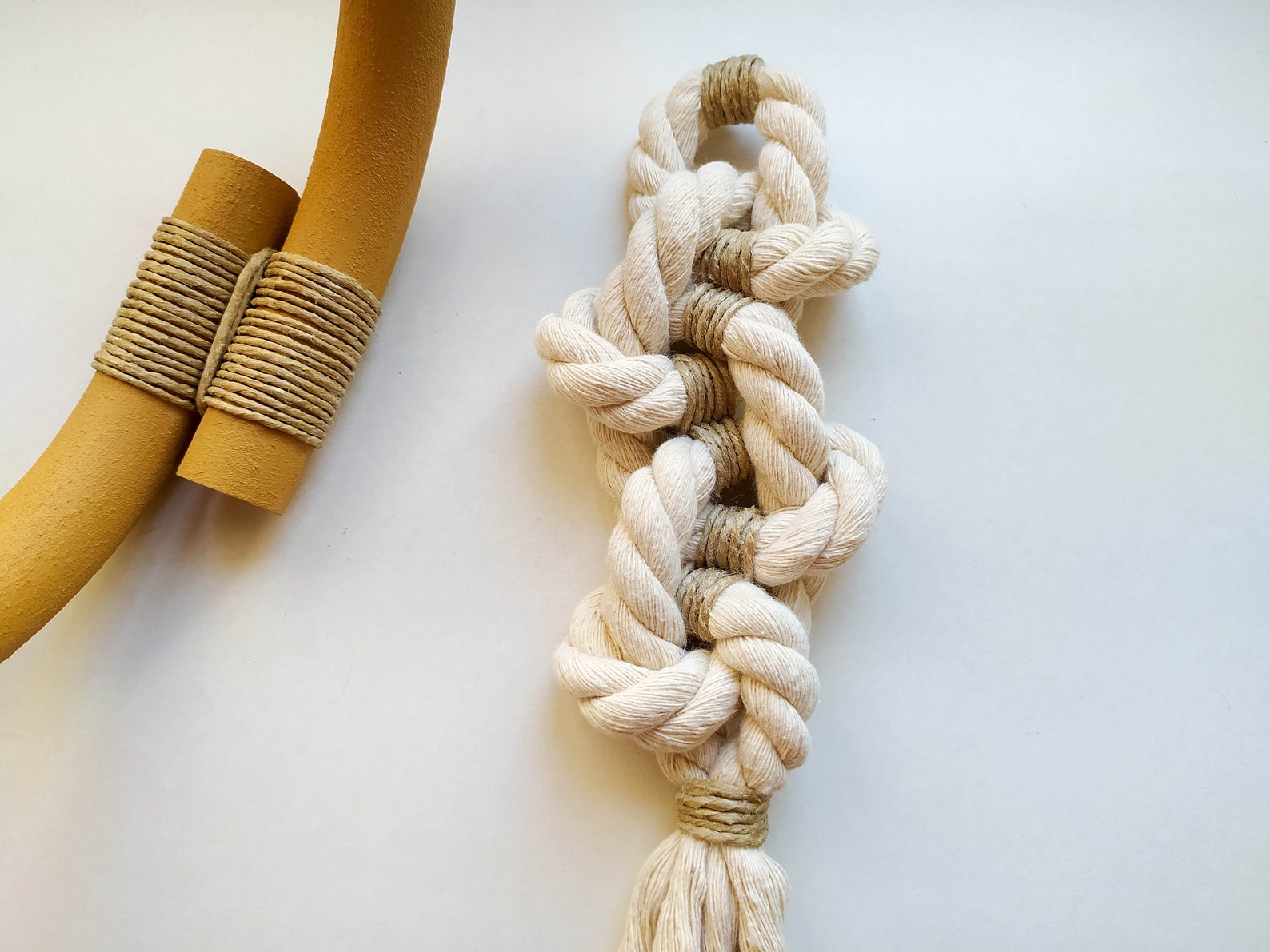 Macrame Door Handle Tassel Wall Hanging Small Decorative Etsy