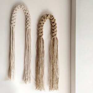 Fiber Art Wall Arch, Macrame Sculpture, Mid-century Modern Rope Art ...