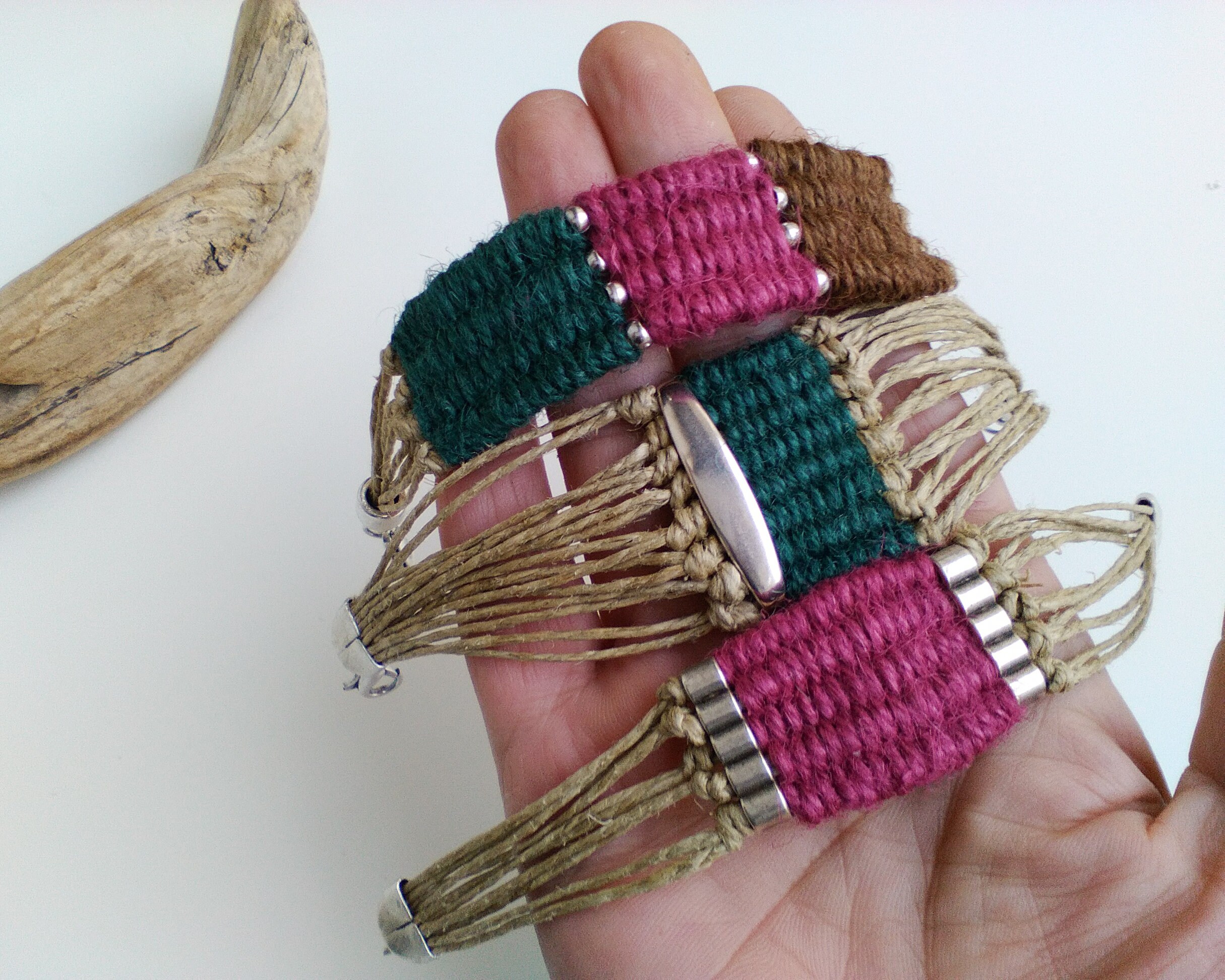 Woven Wrap Bracelet for Women Tribal Bead Tapestry Bracelet Etsy Canada
