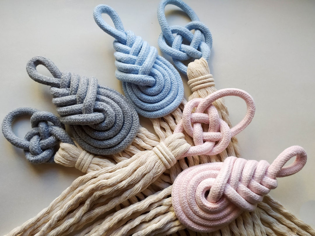 Door Hanger With Macrame Knots, Nursery Decorative Small Wall Hanging