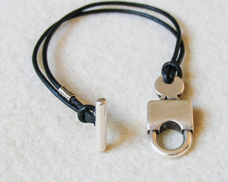 Leather Lock Wrap Bracelet for Men Padlock Bracelet Black Etsy