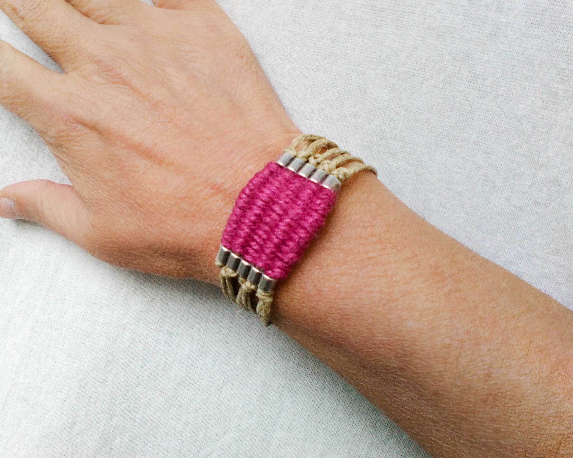 Woven Wrap Bracelet for Women Tribal Bead Tapestry Bracelet Etsy Canada