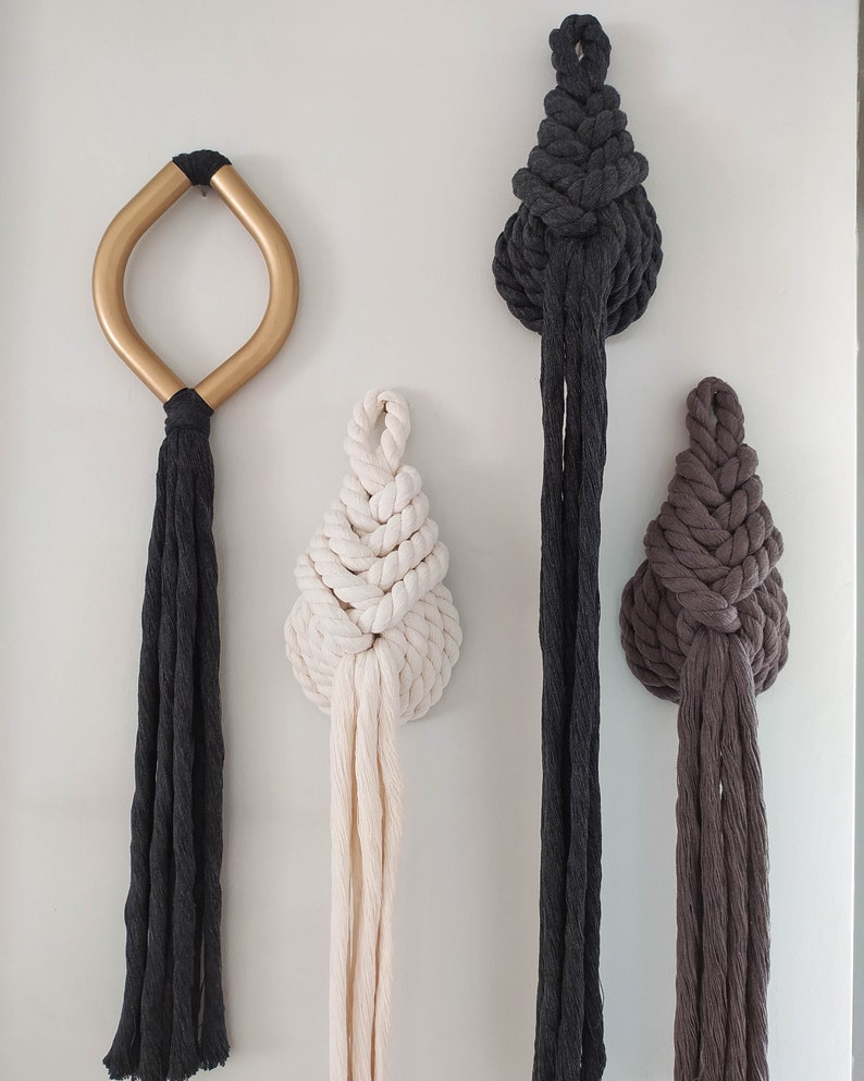 Xlarge Macrame Pipa Knot Decorative Knot Wall Hanging With Etsy