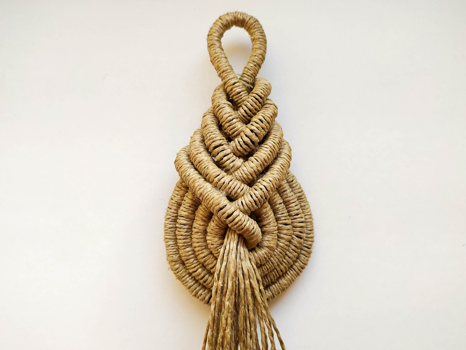 Large Macrame Pipa Knot Tassel Decorative Fringe Wall Hanging Etsy