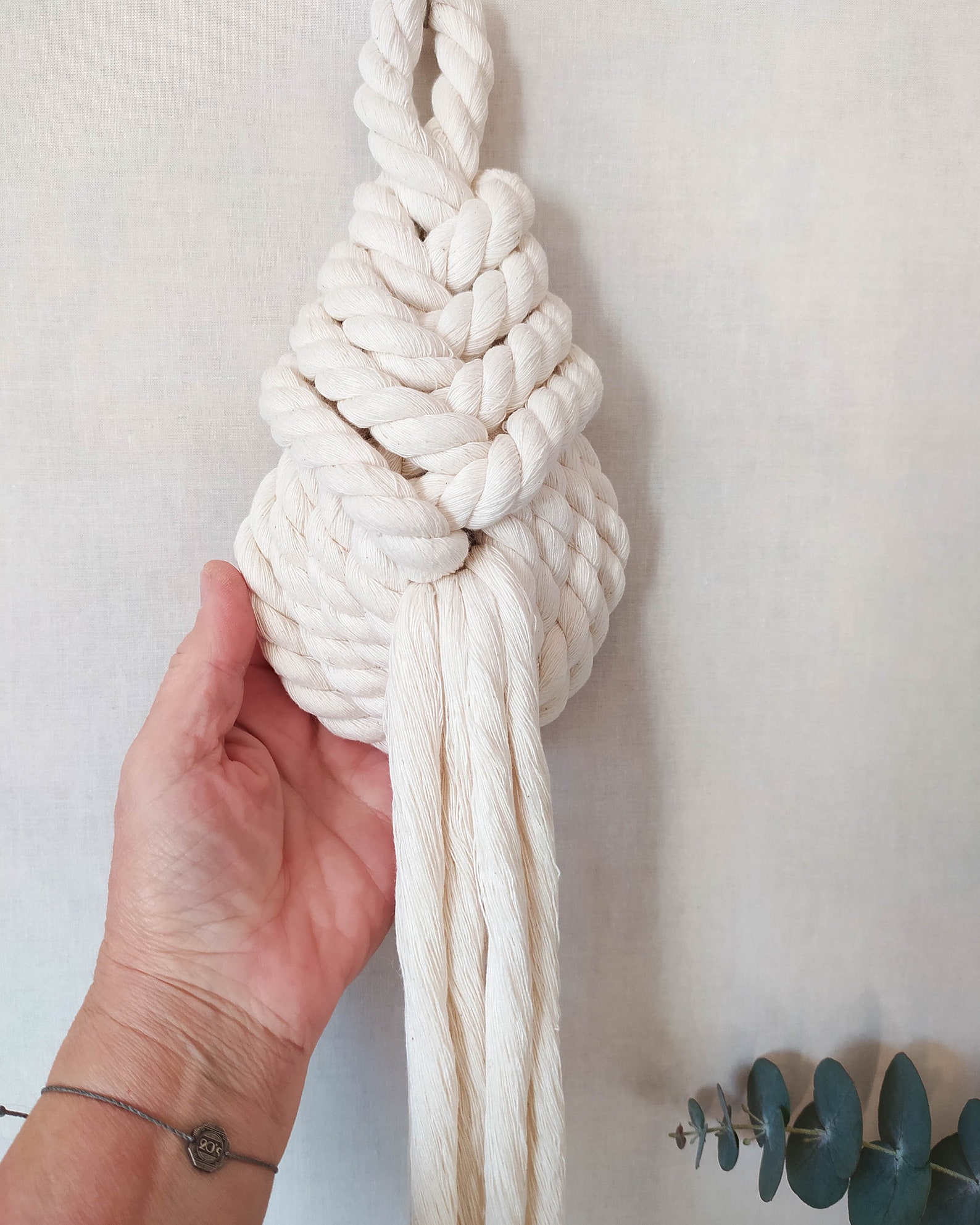 Xlarge Macrame Pipa Knot Decorative Knot Wall Hanging With Etsy