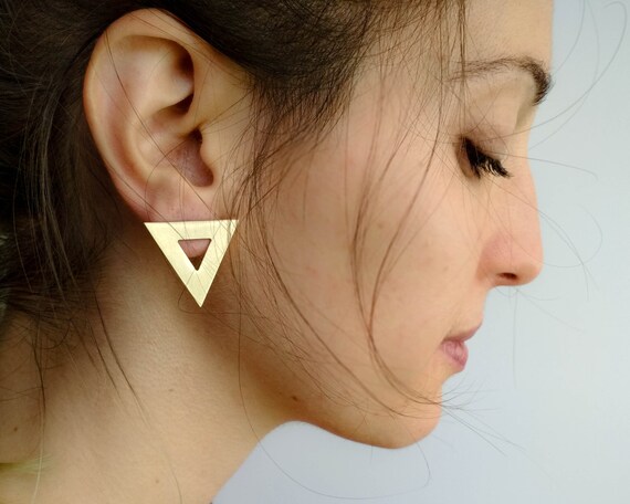 Howlite Earrings Statement Earrings Best Friend Gifts Geometric Earrings Sister Gift