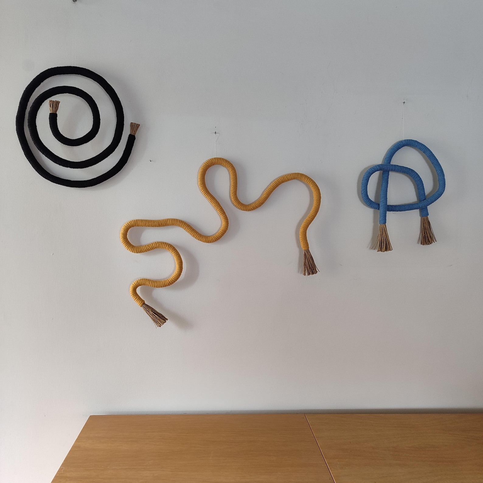 Colorful Squiggle Wall Art, Curvy Wall Hanging, Modern Decorative Wall ...