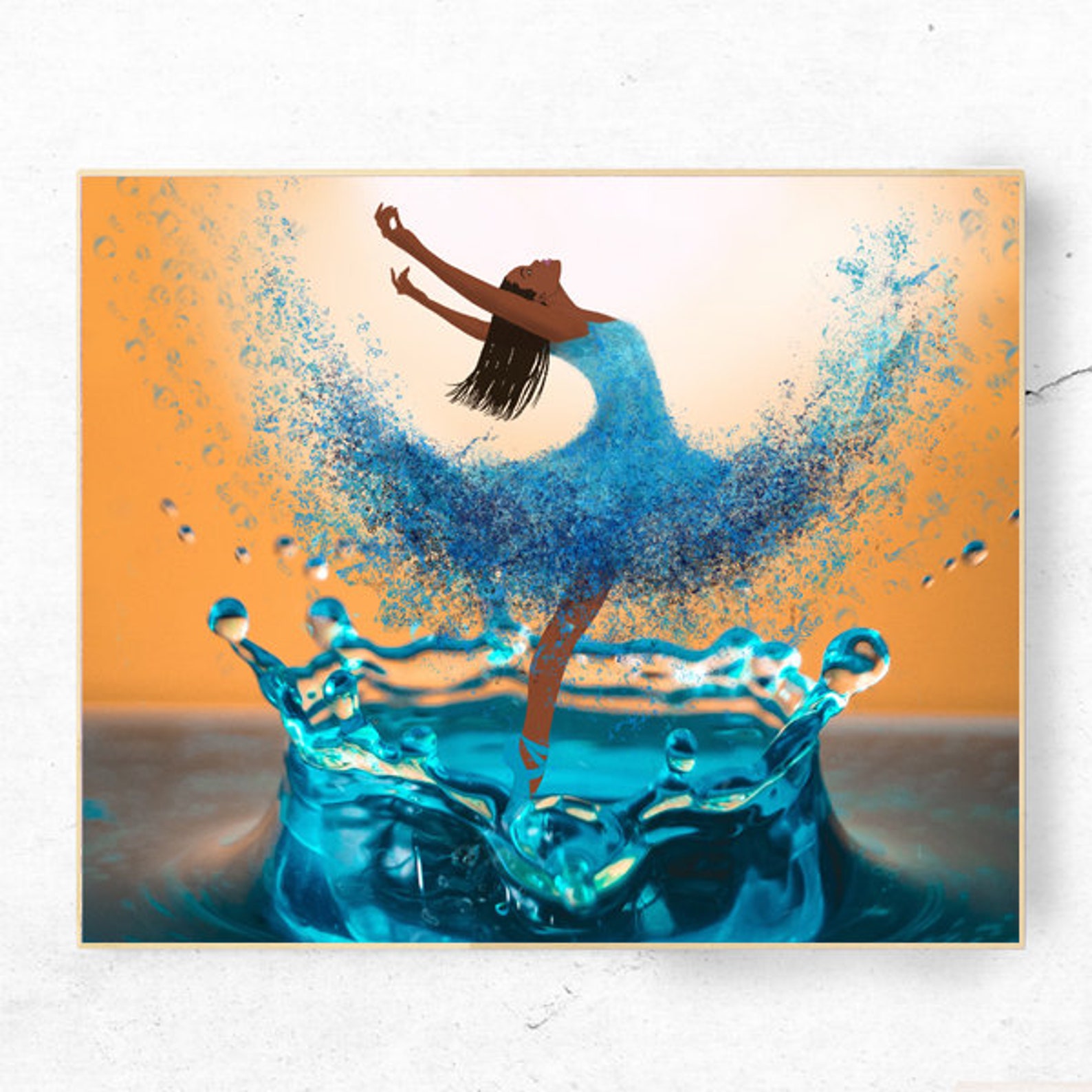 Ballerina Glossy Finish Wall A3 Art Print - Black Ballet Dancer Poster ...