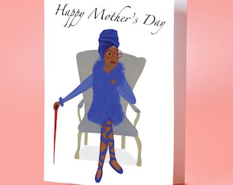 Glanma Black Mother's Day Card -  African American Mother's Day Card