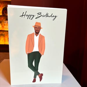 Biglietto di compleanno per uomo di colore, biglietto di compleanno per fratello, biglietto di compleanno per marito/fidanzato, biglietto di compleanno per lui