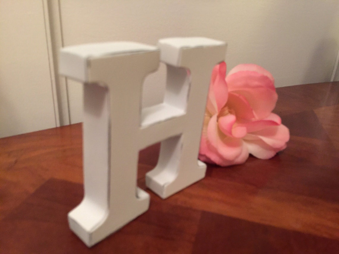 Shabby Chic Letter Wall Decor Monogram Pick Your Letter and Etsy