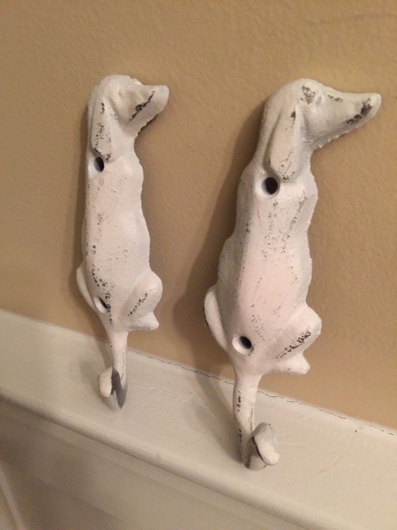 DOG Hook Dog Wall Hooks Dog Decor Cast Iron Hook 2 Hooks Etsy