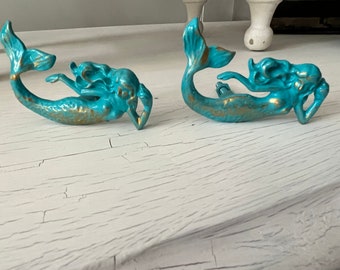 Mermaid Decor/Knobs/ Mermaid Knobs/ Drawer Pulls/ Pink Mermaid Knobs/ Blue Knobs/ Home and Garden/ Furniture Decor/ Fixtures