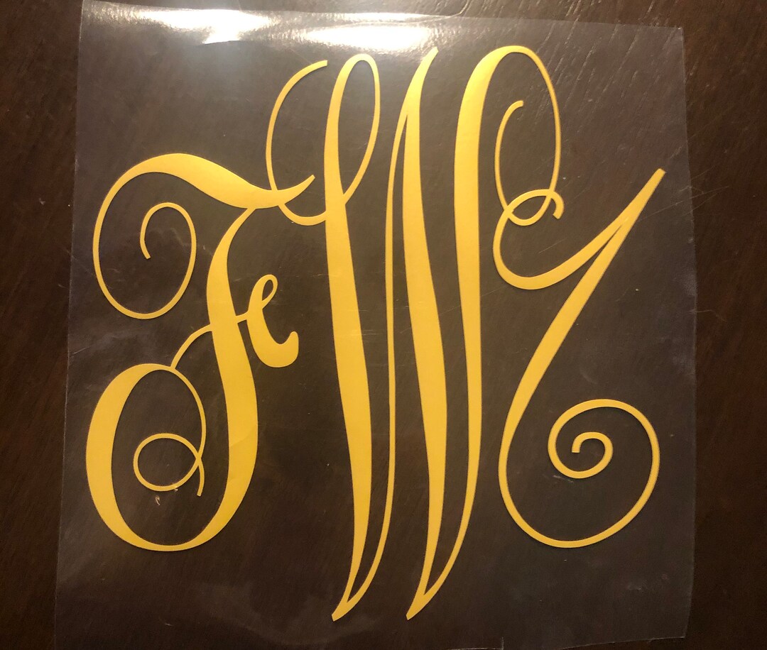 Iron on Monogram, Iron on Decal, Iron on Vinyl, 72 Iron on Vinyl Colors ...