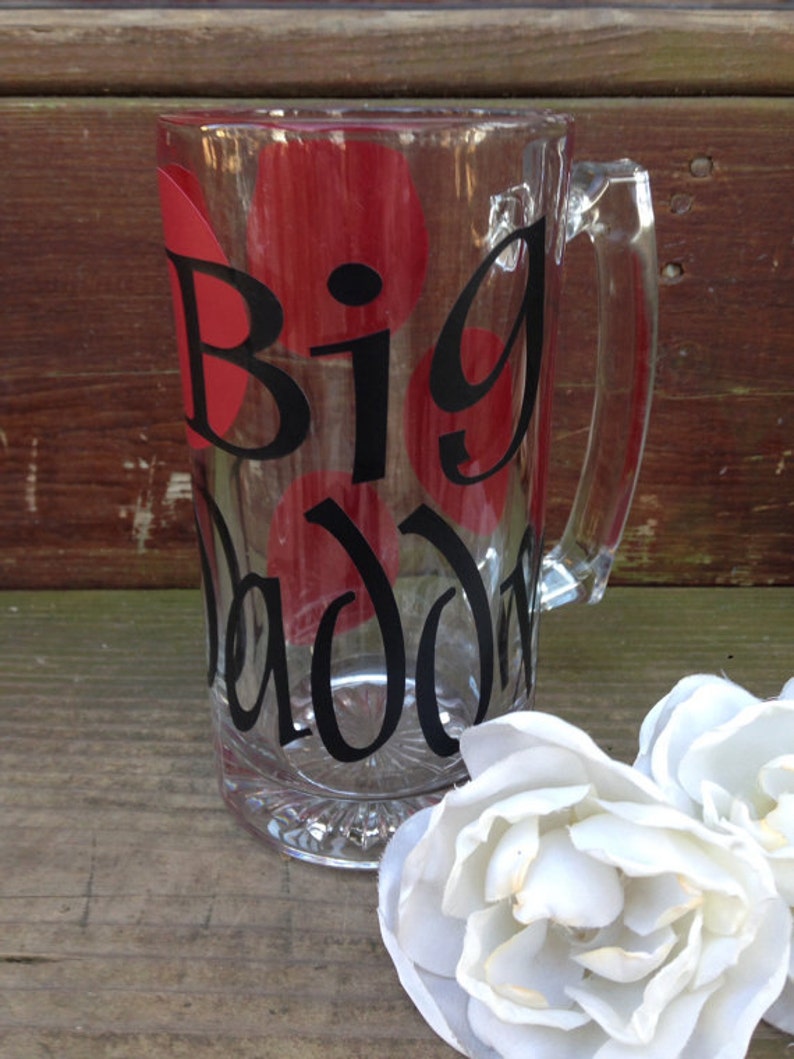 Monogram Beer Mug Personalized Beer Mug Vinyl Lettering Etsy