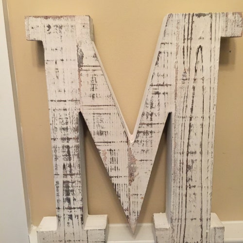Shabby Chic Letter Wall Decor Monogram Pick Your Letter and Etsy