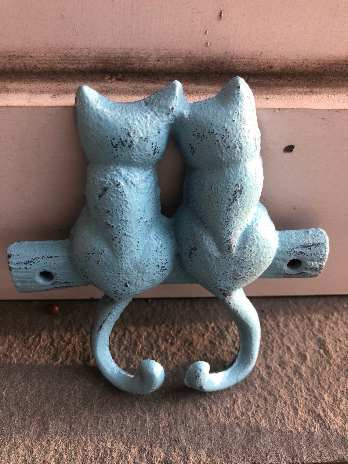 Cat/ Cat Hook/ Cat Decor/ Cat Wall Hook/ Cat Wall Hanger/ Blue Etsy
