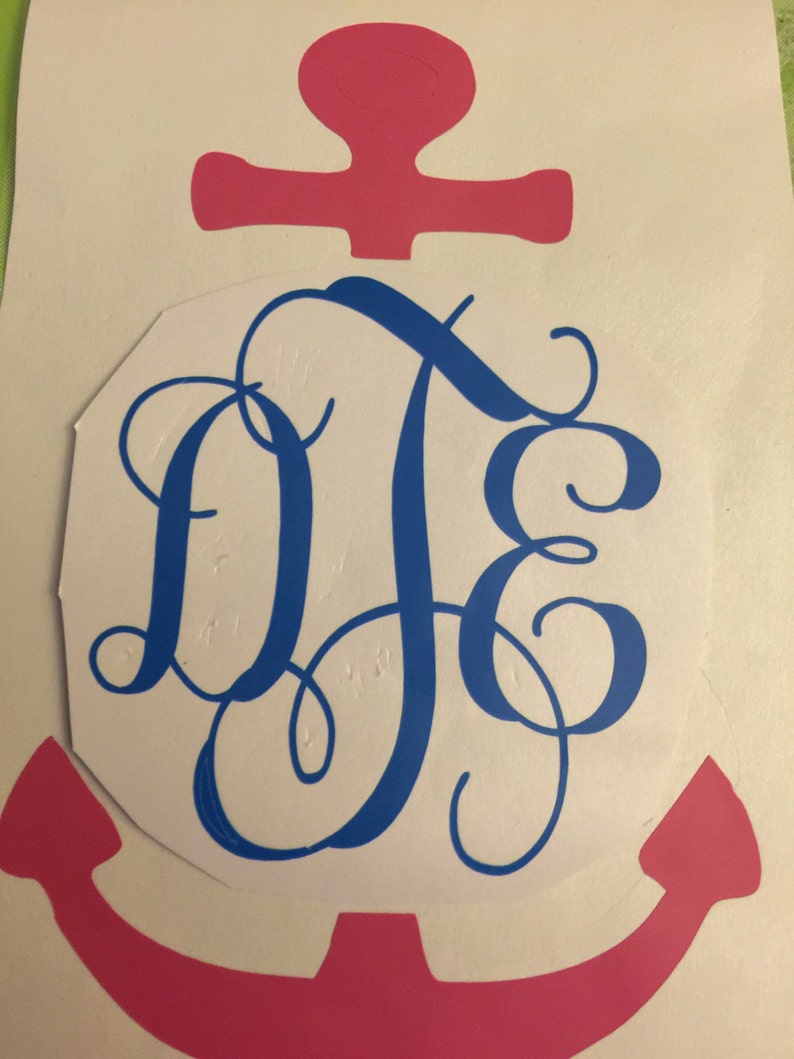 Anchor Decal Anchor Monogram Personalized Decor Anchor With Etsy